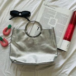 Silver Crossbody Clutch